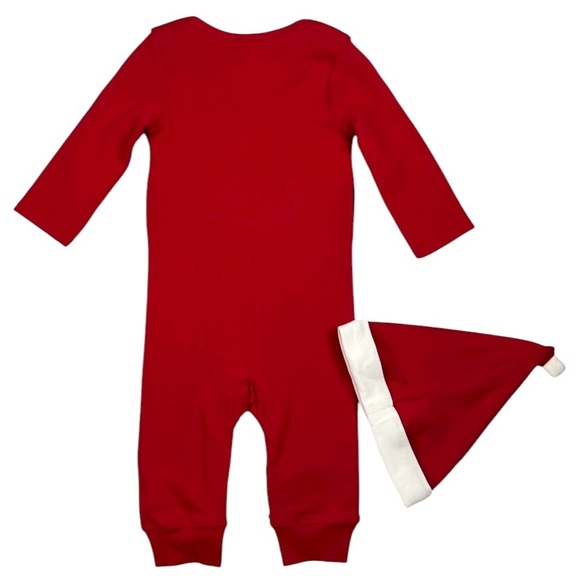 Just One You by Carters Santa Bodysuit w Hat Infant Boys 3 mo NWT Red Christmas - Picture 4 of 4